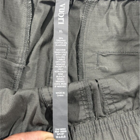 Vuori Ripstop Vintage Pants Mens Elastic Waist V461 Balsam Cotton Gray Sz XL NWT - Picture 6 of 8